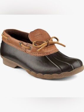 Sperry Two-Tone Duck Shoe in Dark Brown & Tan